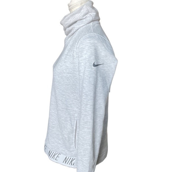 **HP** Nike Women’s Gray Dri-Fit High Neck Banded Sweatshirt - Picture 3 of 9